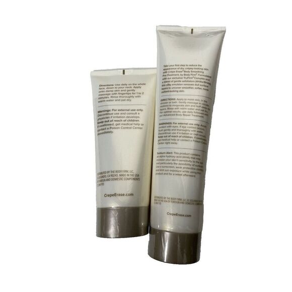 Crepe Erase Body Smoothing Pre-treatment & Advanced Refining Facial Scrub SEALED - Picture 6 of 6